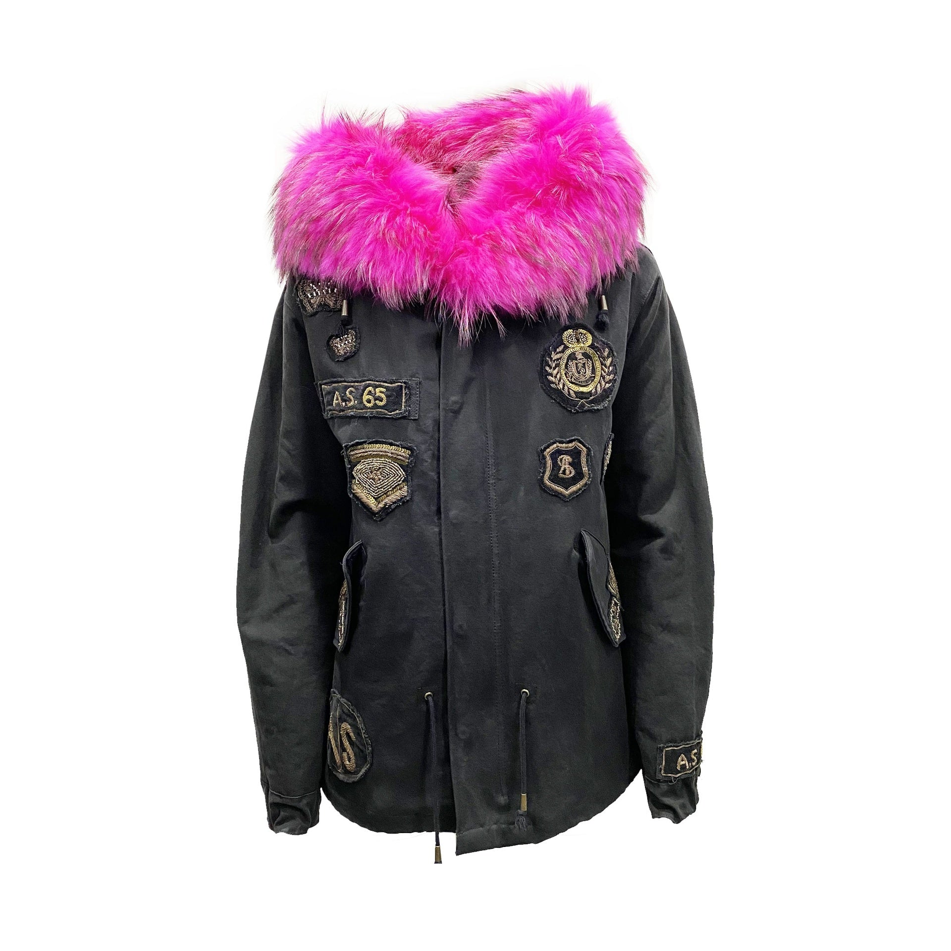 Canvas Embellished Parka Jacket