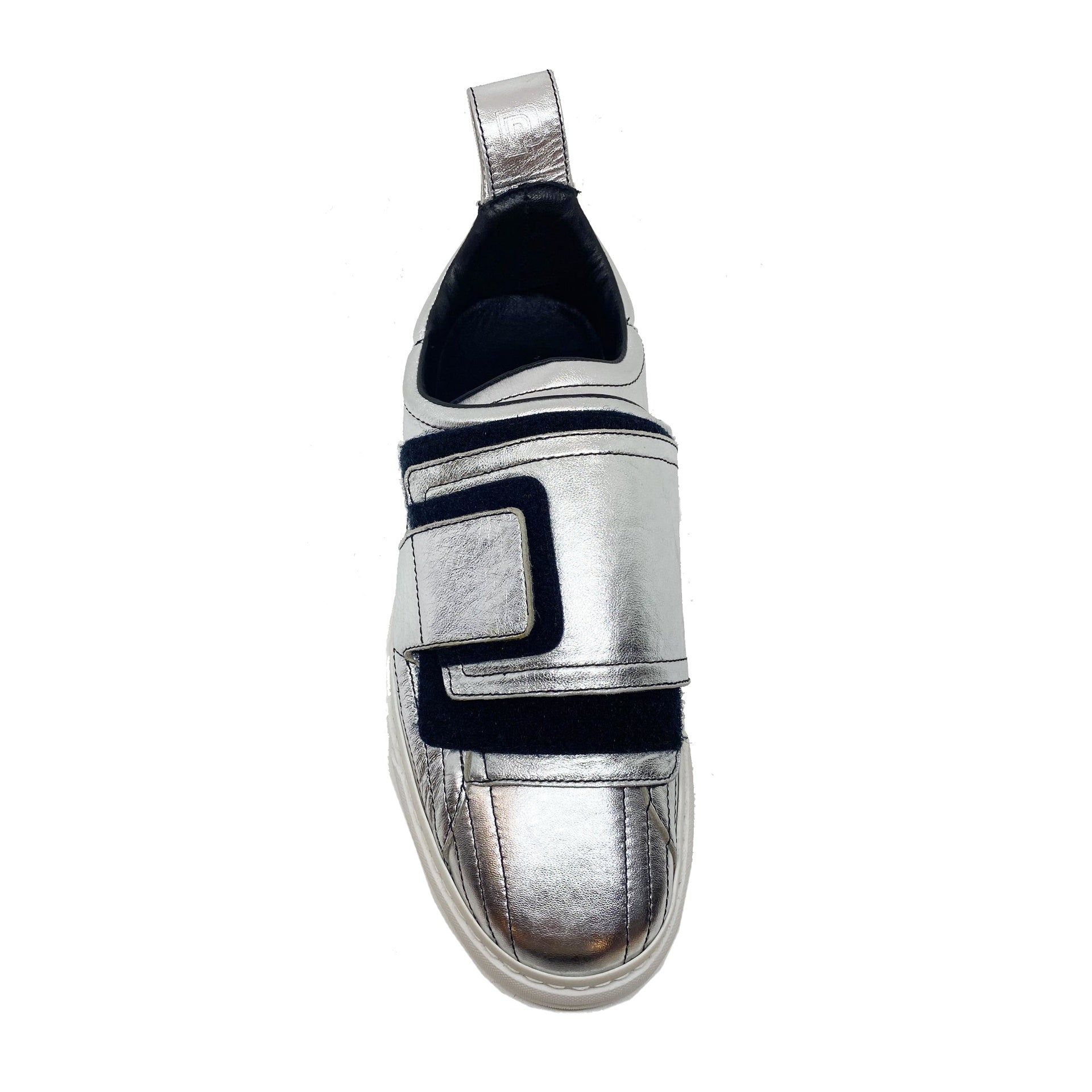 Paco Rabbane Crackled Metallic Leather Sneakers - WOMEN SHOES - PACO RABBANE - T.Luxy