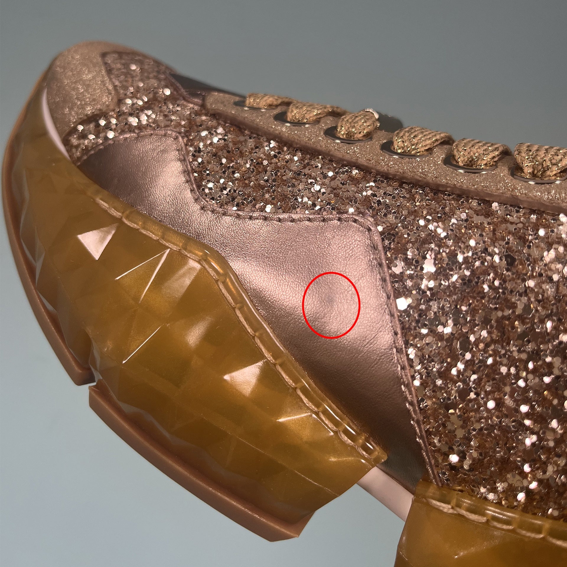 Jimmy Choo Glitter Leather Sneakers