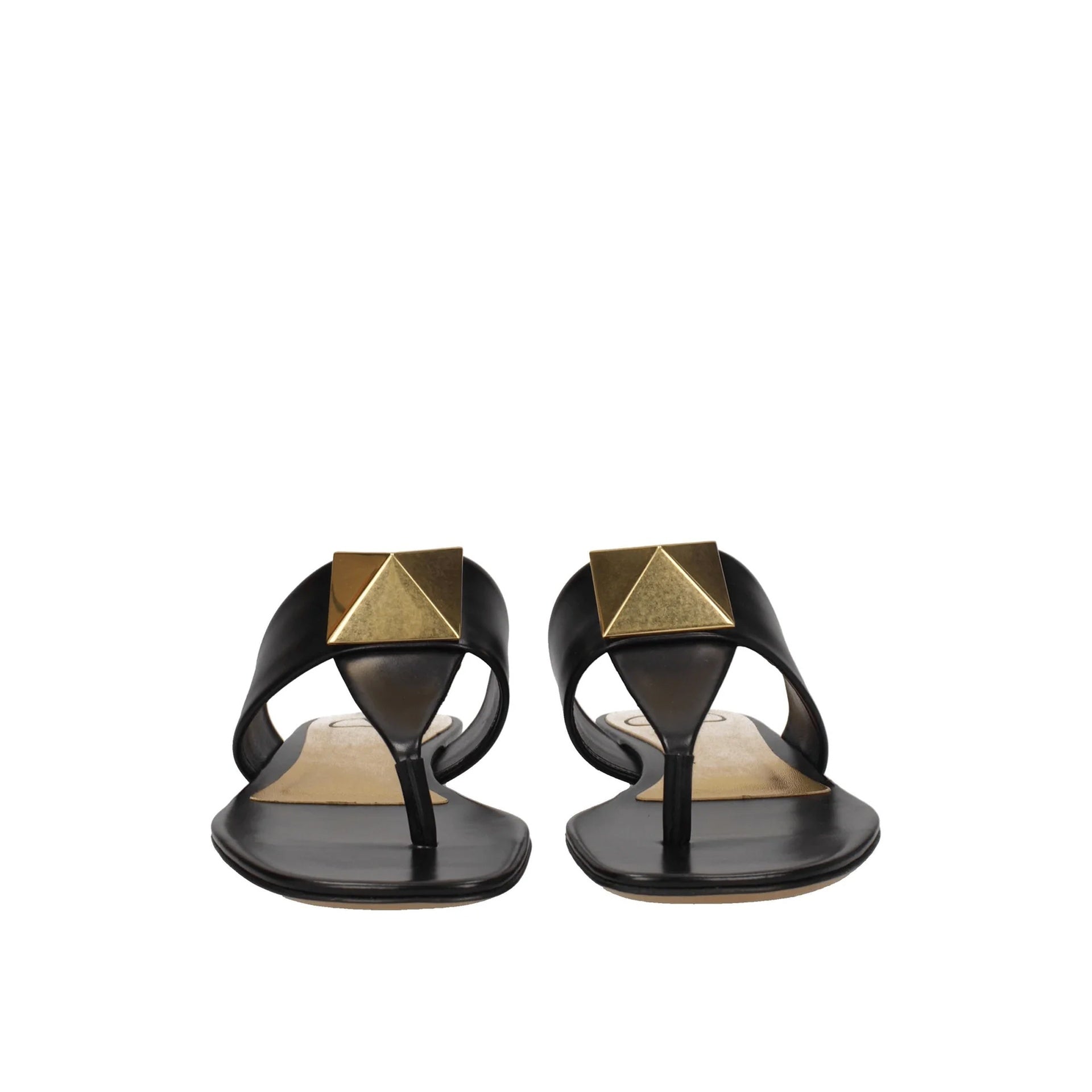 Valentino Garavani One Stud Leather Thong Sandals