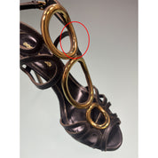 Sergio Rossi Leather Cut Out Farrah Sandals