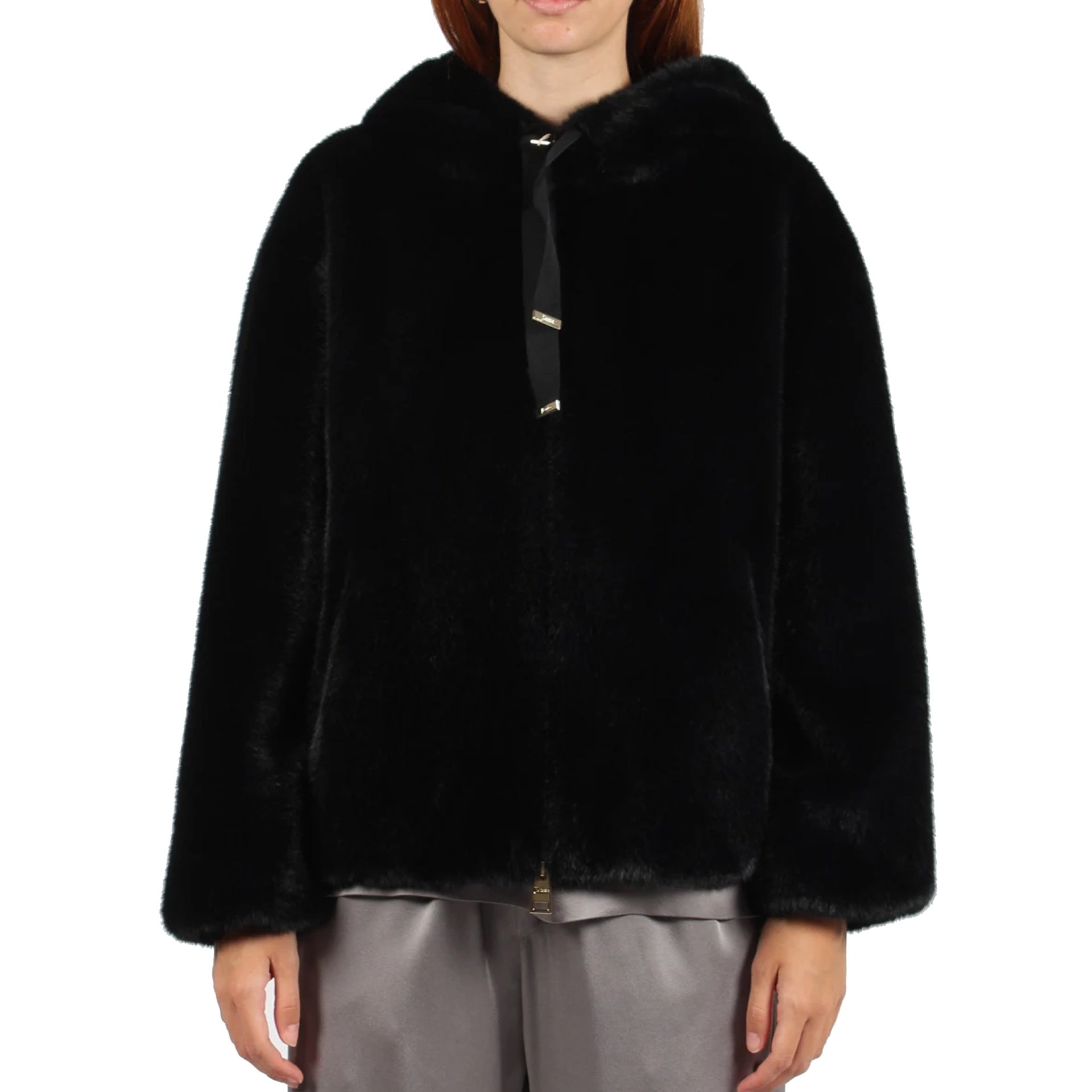 HERNO Faux Fur Hooded Jacket - WOMEN CLOTHING - HERNO - T.Luxy