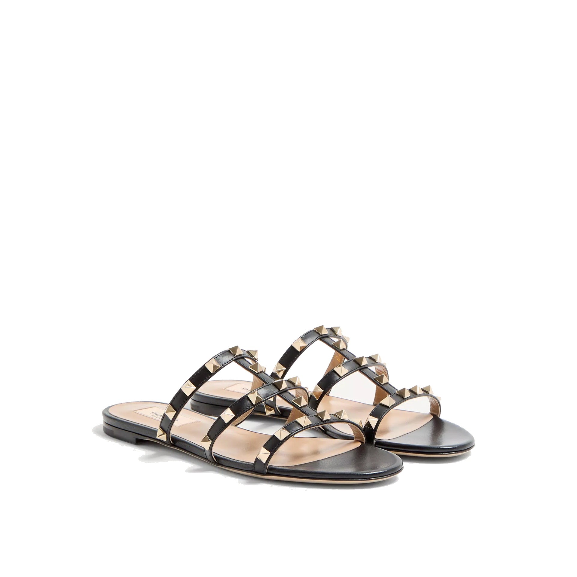 VALENTINO GARAVANI Rockstud Low Slide Sandals - WOMEN SHOES - VALENTINO GARAVANI - T.Luxy