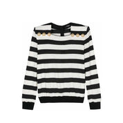 Balmain Striped Jersey Top