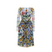 Dolce & Gabbana Silk Maiolica Dress