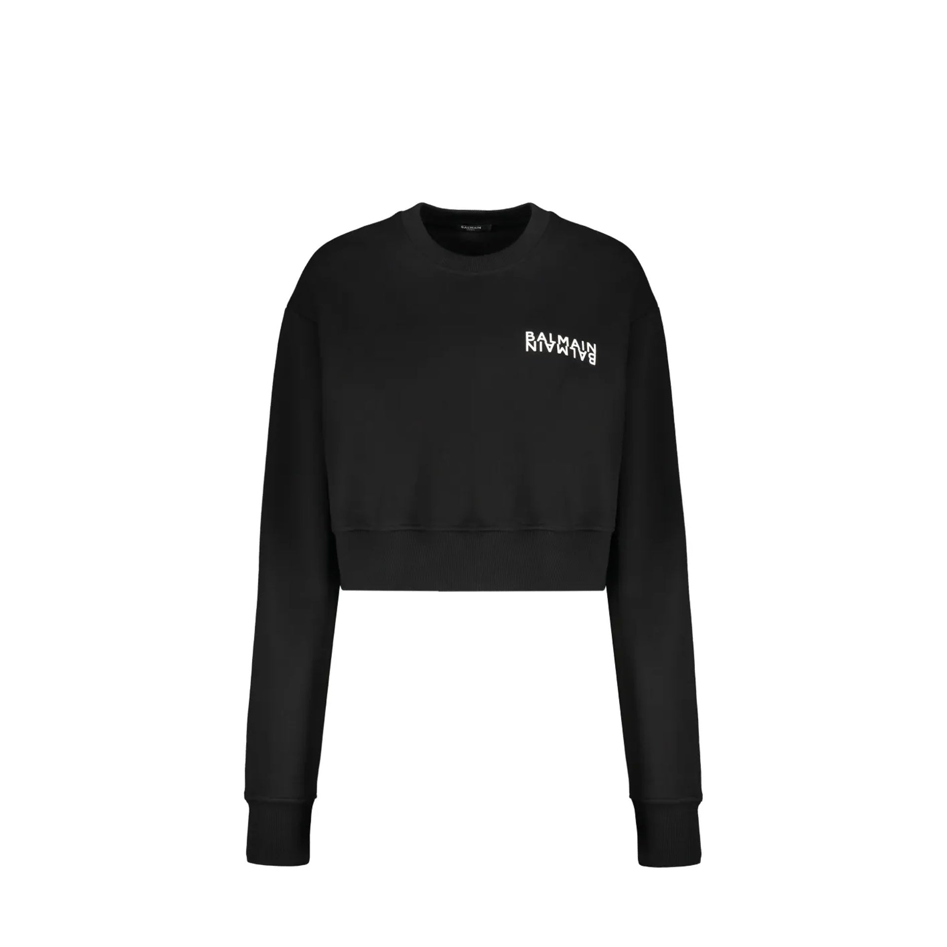 Balmain cropped logo sweatshirt - WOMEN CLOTHING - BALMAIN - T.Luxy