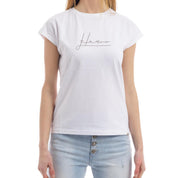 Herno Crystal - Embellished Logo T-shirt - WOMEN CLOTHING - HERNO - T.Luxy