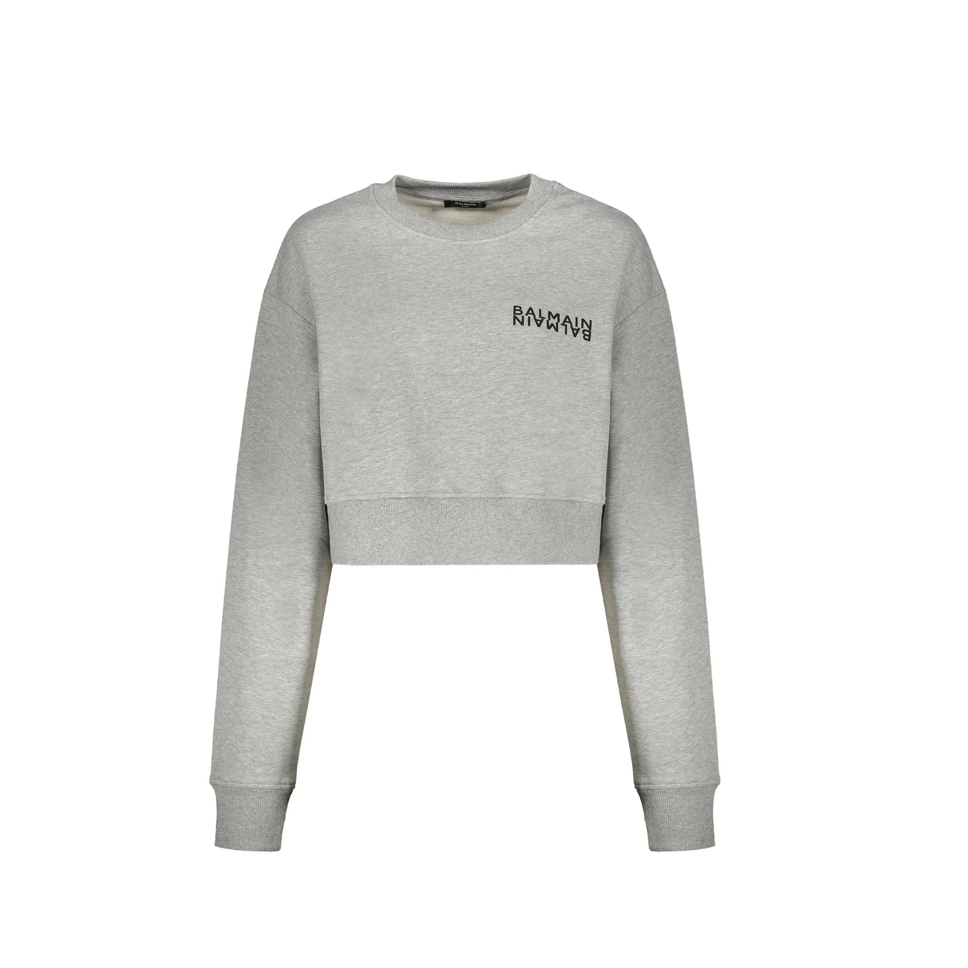 Balmain cropped logo sweatshirt - WOMEN CLOTHING - BALMAIN - T.Luxy