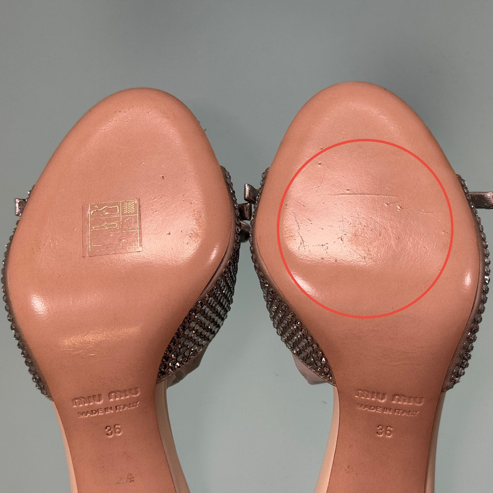 Miu Miu Leather Crystals Mules - WOMEN SHOES - MIU MIU - T.Luxy