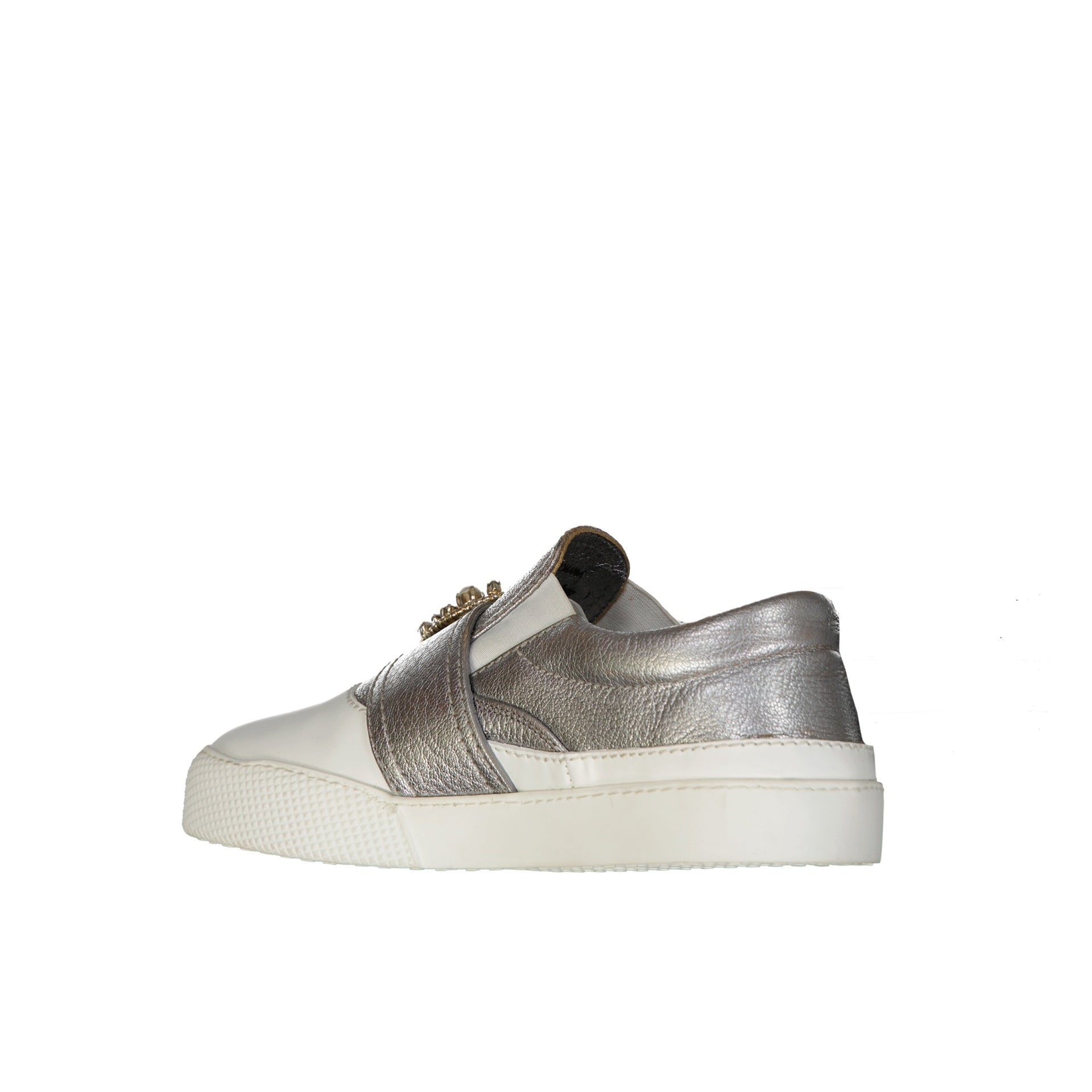 Miu Miu Leather Crystal Snekaers - WOMEN SHOES - MIU MIU - T.Luxy